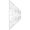 Ekena Millwork Set of Four Panels for 94 1/2"W x 28 1/4"H Loveland Fretwork Wainscot Wall Paneling WPKP14X01X47LLD - alternate 3